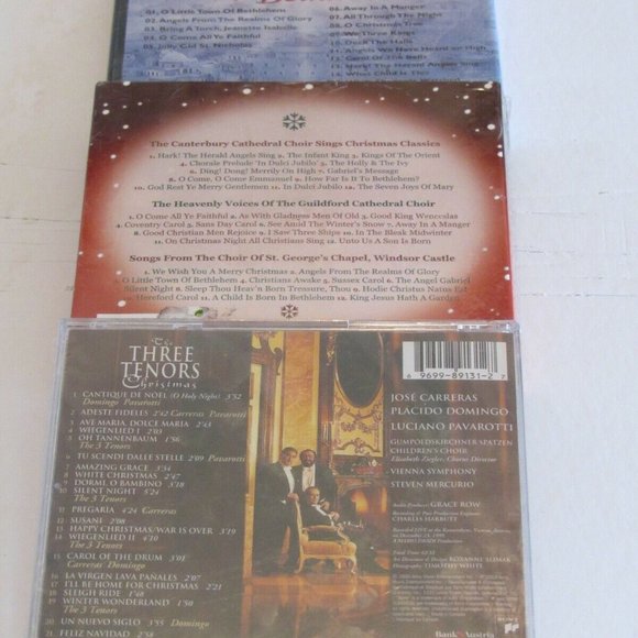 Christmas CD's The Three Tenors Choir Classic Xmas Holiday Songs Sealed Lot of 3 - Picture 2 of 5